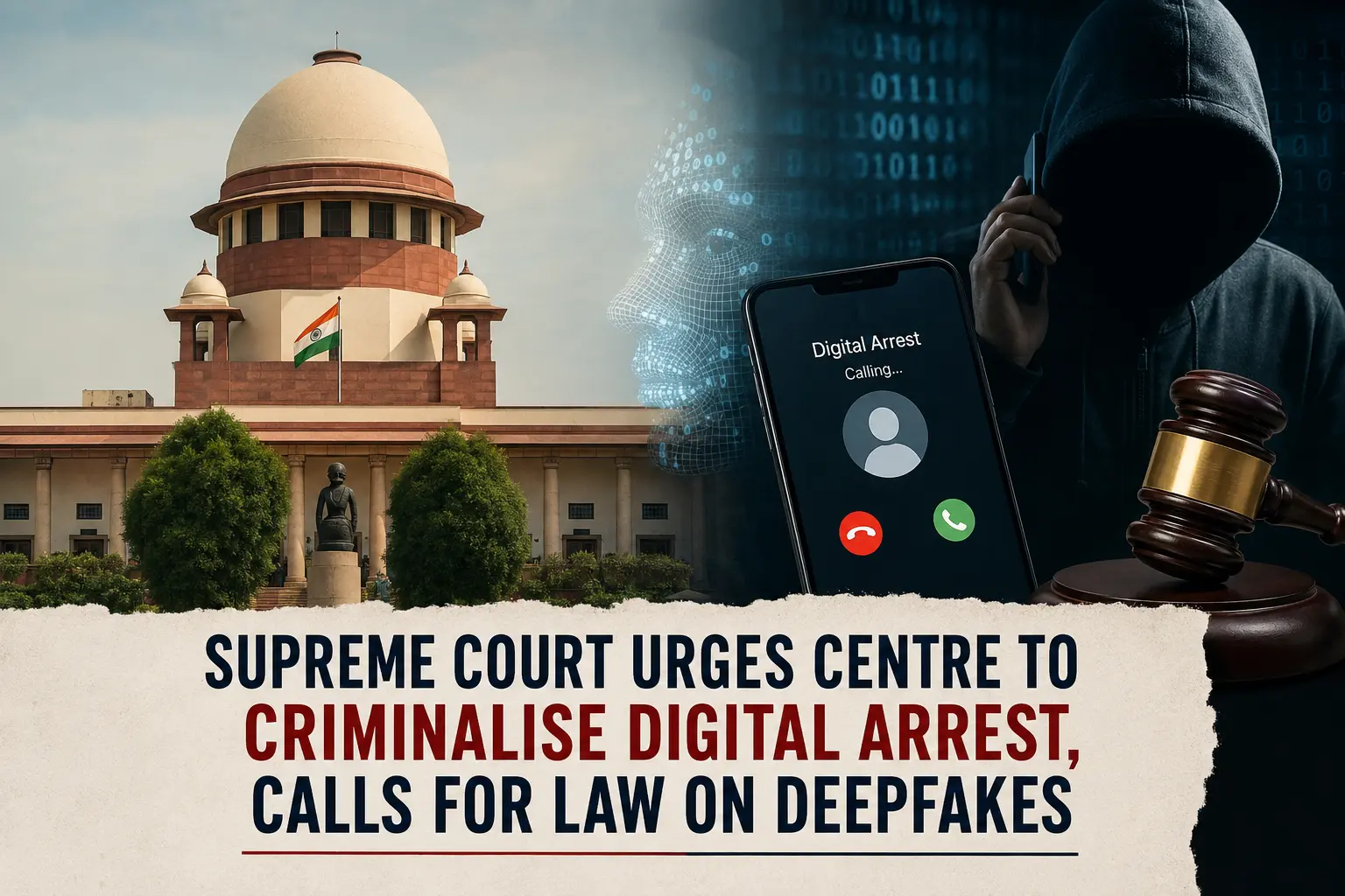 Supreme Court Urges Centre to Criminalise Digital Arrest, Calls for Law on Deepfakes
